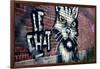 Le Chat Graffiti Montreal Canada-null-Framed Photo