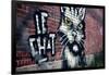 Le Chat Graffiti Montreal Canada-null-Framed Photo