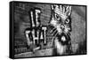 Le Chat Graffiti-null-Framed Stretched Canvas