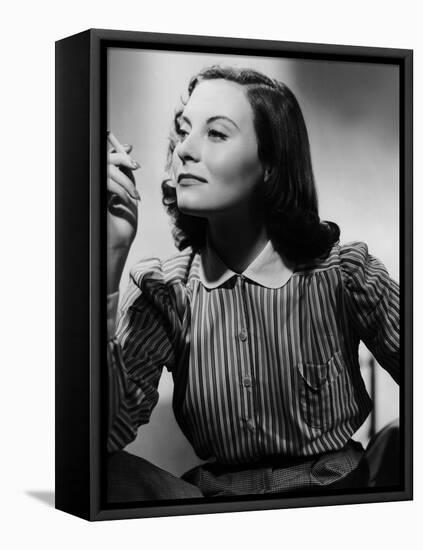 Le Chateau by verre (THE GLASS CASTLE) by Rene Clement with Michele Morgan, 1950 (b/w photo)-null-Framed Stretched Canvas