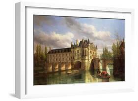 Le Chateau De Chenonceau, 1843-Pierre Justin Ouvrie-Framed Giclee Print