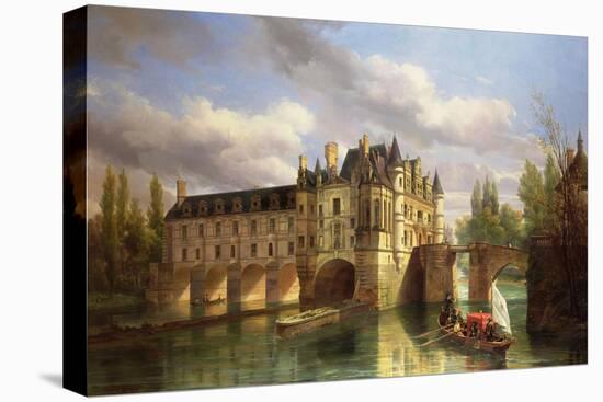 Le Chateau De Chenonceau, 1843-Pierre Justin Ouvrie-Stretched Canvas