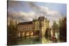 Le Chateau De Chenonceau, 1843-Pierre Justin Ouvrie-Stretched Canvas