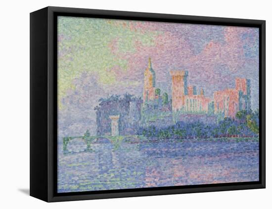 Le château des Papes à Avignon-Paul Signac-Framed Stretched Canvas