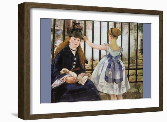 Le Chemin De Fer-Edouard Manet-Framed Art Print