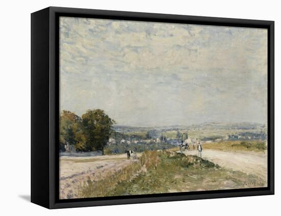 Le Chemin de Maubuisson à Louveciennes-Alfred Sisley-Framed Stretched Canvas