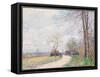 Le Chemin des Buttes (au Printemps), 1889-Alfred Sisley-Framed Stretched Canvas