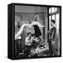 Le chemin des ecoliers by MichelBoisrond with Francoise Arnoul, Alain Delon and Jean Claude Brialy,-null-Framed Stretched Canvas