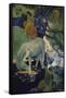 Le Cheval Blanc-Paul Gauguin-Framed Stretched Canvas