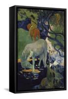 Le Cheval Blanc-Paul Gauguin-Framed Stretched Canvas