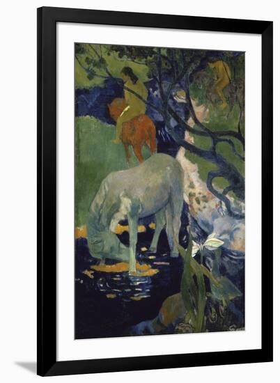 Le Cheval Blanc-Paul Gauguin-Framed Giclee Print