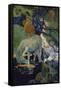 Le Cheval Blanc-Paul Gauguin-Framed Stretched Canvas