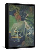 Le Cheval blanc-Paul Gauguin-Framed Stretched Canvas