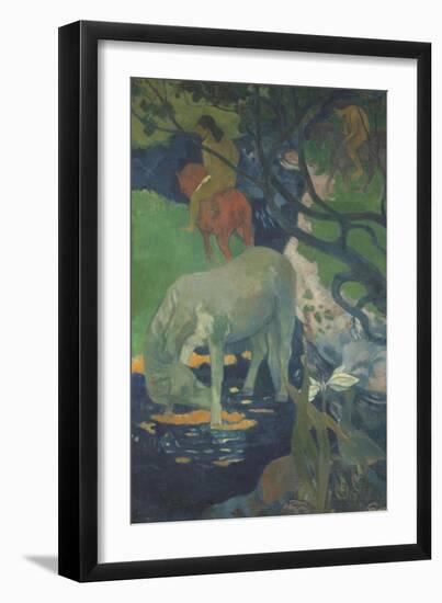 Le Cheval blanc-Paul Gauguin-Framed Giclee Print