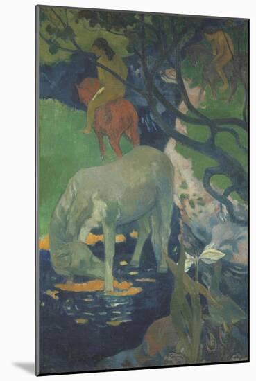 Le Cheval blanc-Paul Gauguin-Mounted Giclee Print