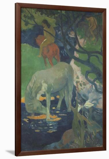 Le Cheval blanc-Paul Gauguin-Framed Giclee Print