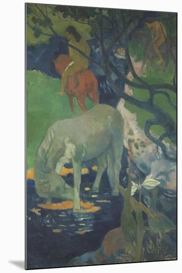 Le Cheval blanc-Paul Gauguin-Mounted Giclee Print