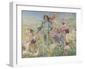 Le chevalier aux fleurs (tiré de Wagner, Parsifal)-Georges Antoine Rochegrosse-Framed Giclee Print