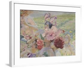 Le chevalier aux fleurs (tiré de Wagner, Parsifal)-Georges Antoine Rochegrosse-Framed Giclee Print