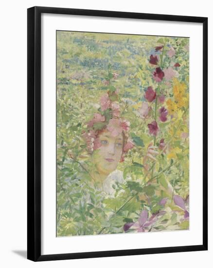 Le chevalier aux fleurs (tiré de Wagner, Parsifal)-Georges Antoine Rochegrosse-Framed Giclee Print