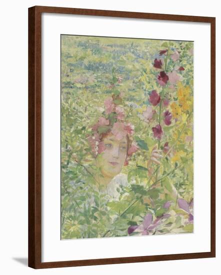 Le chevalier aux fleurs (tiré de Wagner, Parsifal)-Georges Antoine Rochegrosse-Framed Giclee Print