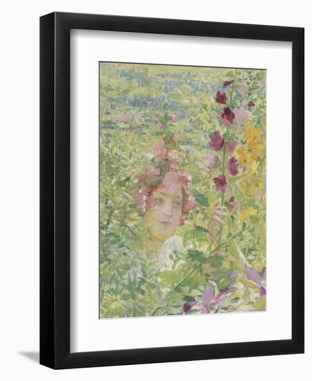 Le chevalier aux fleurs (tiré de Wagner, Parsifal)-Georges Antoine Rochegrosse-Framed Premium Giclee Print
