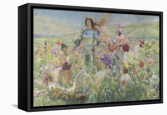 Le chevalier aux fleurs (tiré de Wagner, Parsifal)-Georges Antoine Rochegrosse-Framed Stretched Canvas