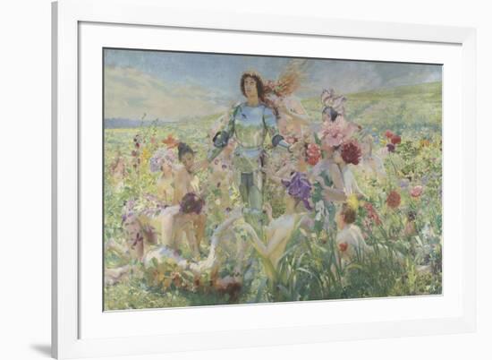 Le chevalier aux fleurs (tiré de Wagner, Parsifal)-Georges Antoine Rochegrosse-Framed Giclee Print