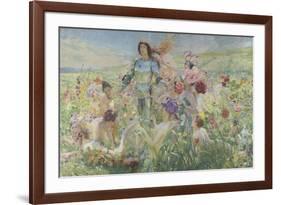 Le chevalier aux fleurs (tiré de Wagner, Parsifal)-Georges Antoine Rochegrosse-Framed Giclee Print