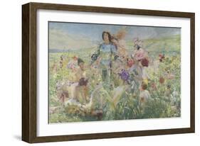 Le chevalier aux fleurs (tiré de Wagner, Parsifal)-Georges Antoine Rochegrosse-Framed Giclee Print