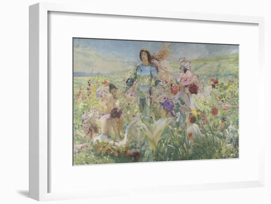 Le chevalier aux fleurs (tiré de Wagner, Parsifal)-Georges Antoine Rochegrosse-Framed Giclee Print