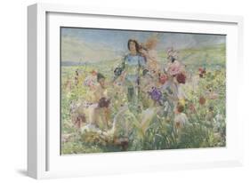 Le chevalier aux fleurs (tiré de Wagner, Parsifal)-Georges Antoine Rochegrosse-Framed Giclee Print