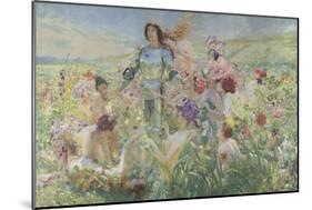 Le chevalier aux fleurs (tiré de Wagner, Parsifal)-Georges Antoine Rochegrosse-Mounted Giclee Print