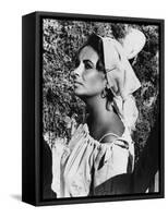 Le Chevalier des Sables THE SANDPIPER by Vincente Minnelli with Elizabeth Taylor, 1965 (b/w photo)-null-Framed Stretched Canvas