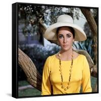 Le Chevalier des Sables THE SANDPIPER by Vincente Minnelli with Elizabeth Taylor, 1965 (photo)-null-Framed Stretched Canvas