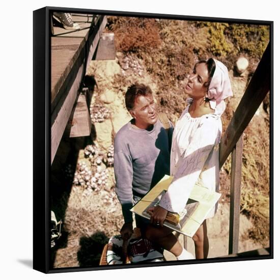 Le Chevalier des Sables THE SANDPIPER by Vincente Minnelli with Richard Burton and Elizabeth Taylor-null-Framed Stretched Canvas