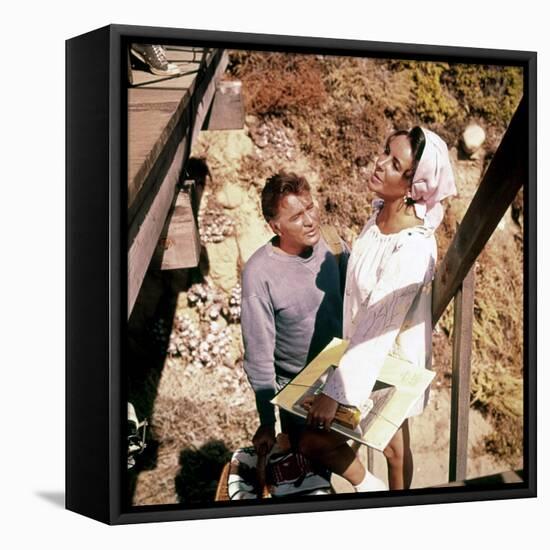 Le Chevalier des Sables THE SANDPIPER by Vincente Minnelli with Richard Burton and Elizabeth Taylor-null-Framed Stretched Canvas