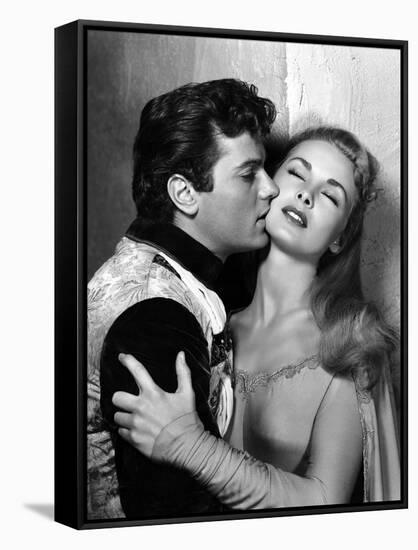 Le Chevalier du Roi BLACK SHIELD OF FALWORTH Rudolph Mate with Tony Curtis and Janet Leigh, 1954 (b-null-Framed Stretched Canvas