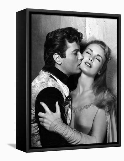 Le Chevalier du Roi BLACK SHIELD OF FALWORTH Rudolph Mate with Tony Curtis and Janet Leigh, 1954 (b-null-Framed Stretched Canvas