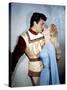 Le Chevalier du Roi BLACK SHIELD OF FALWORTH Rudolph Mate with Tony Curtis and Janet Leigh, 1954 (p-null-Stretched Canvas