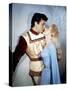 Le Chevalier du Roi BLACK SHIELD OF FALWORTH Rudolph Mate with Tony Curtis and Janet Leigh, 1954 (p-null-Stretched Canvas