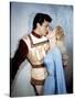 Le Chevalier du Roi BLACK SHIELD OF FALWORTH Rudolph Mate with Tony Curtis and Janet Leigh, 1954 (p-null-Stretched Canvas