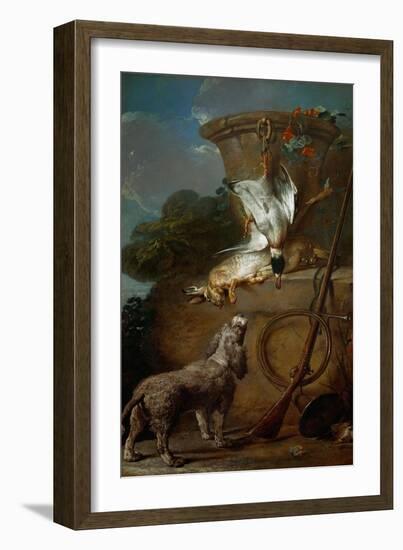 Le chien barbet-the spaniel,1730 Canvas,194,5 x 112 cm.-Jean-Baptiste-Simeon Chardin-Framed Giclee Print