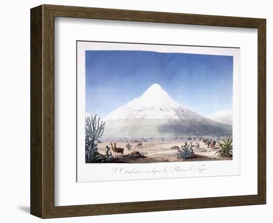 Le Chimborazo Vu Depuis Le Plateau De Tapia, 1810-1814-Friedrich Alexander-Framed Giclee Print