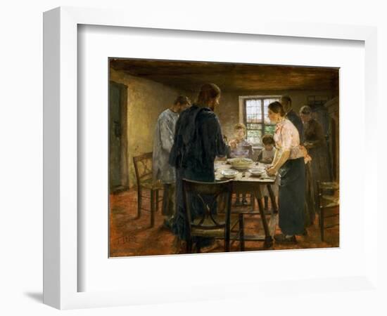 Le Christ chez les paysans-Christ in a farmers home-Fritz von Uhde-Framed Giclee Print