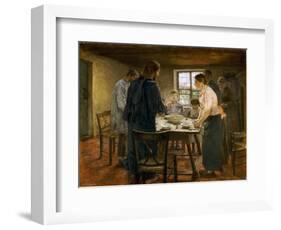 Le Christ chez les paysans-Christ in a farmers home-Fritz von Uhde-Framed Giclee Print