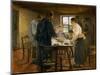 Le Christ chez les paysans-Christ in a farmers home-Fritz von Uhde-Mounted Giclee Print