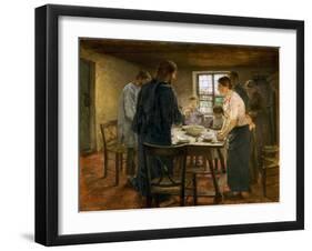 Le Christ chez les paysans-Christ in a farmers home-Fritz von Uhde-Framed Giclee Print