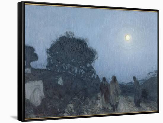 le Christ et ses disciples sur la route de Béthanie-Henry Ossawa Tanner-Framed Stretched Canvas