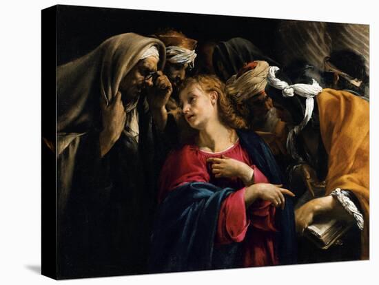 Le Christ Parmi Les Docteurs - Christ among the Doctors Par Borgianni, Orazio (1578-1616). Oil on C-Orazio Borgianni-Stretched Canvas